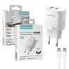 Cargador Red USB-A + Tipo C Cable Tipo-C 35W 3.0A APOKIN 81454