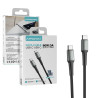 Cable Tipo-C a Tipo-C 60W 3A 2 Metros Negro Reforzado 72162