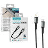 Cable Lightning a Tipo-C 27W 3A 1 Metros Negro Reforzado 72179