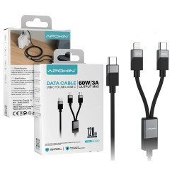 Cable 2en1 Tipo-C a...