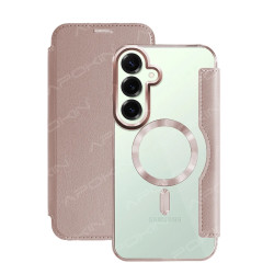 Funda Mocome de Tapa Cromado con Magsafe para Samsung S25 Plus - 7 Colores