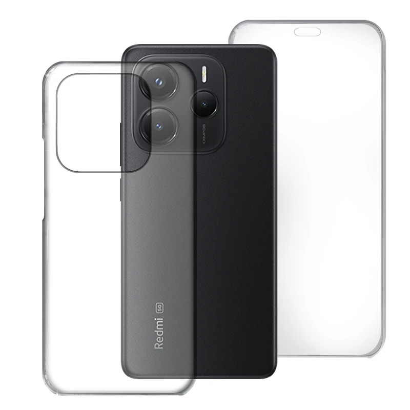 Funda Doble Xiaomi Redmi Note 14 Silicona Transparente Delantera y Trasera