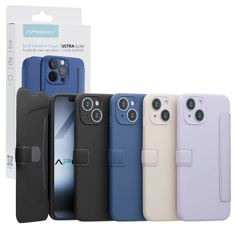 Funda de Tapa Silicona Suave para iPhone 13 mini 4-Colores