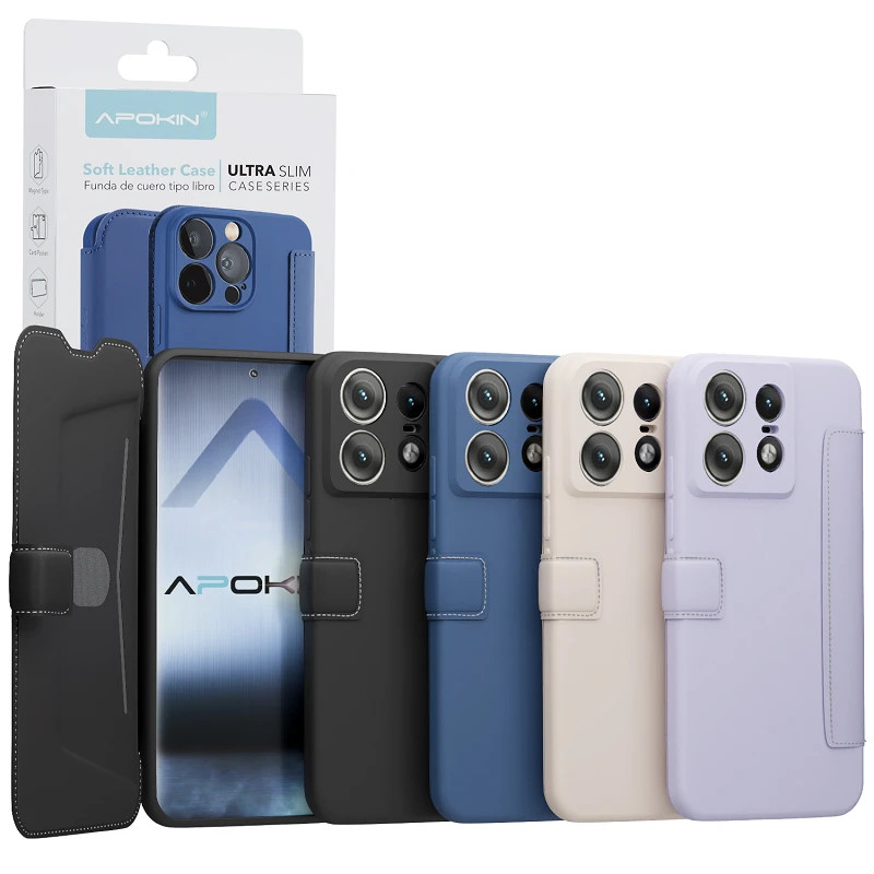 Funda de Tapa Silicona Suave para Moto G34 4-Colores