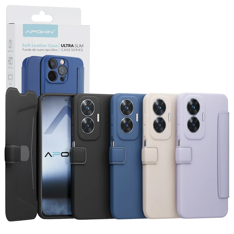 Funda de Tapa Silicona Suave para Realme C55 4-Colores