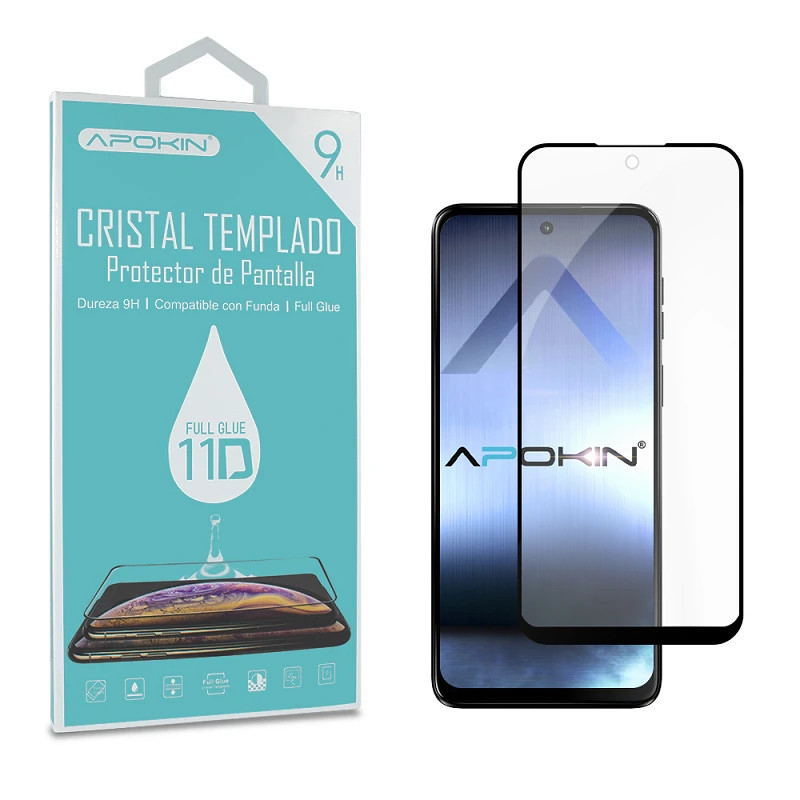 Cristal templado Full Glue 11D Premium Moto G55 Protector de Pantalla Curvo Negro