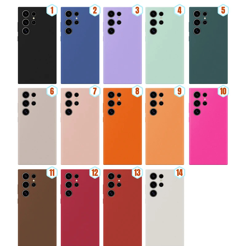 Funda Silicona Liquida Efecto Piel Samsung Galaxy S25 Plus disponible en 14 Colores