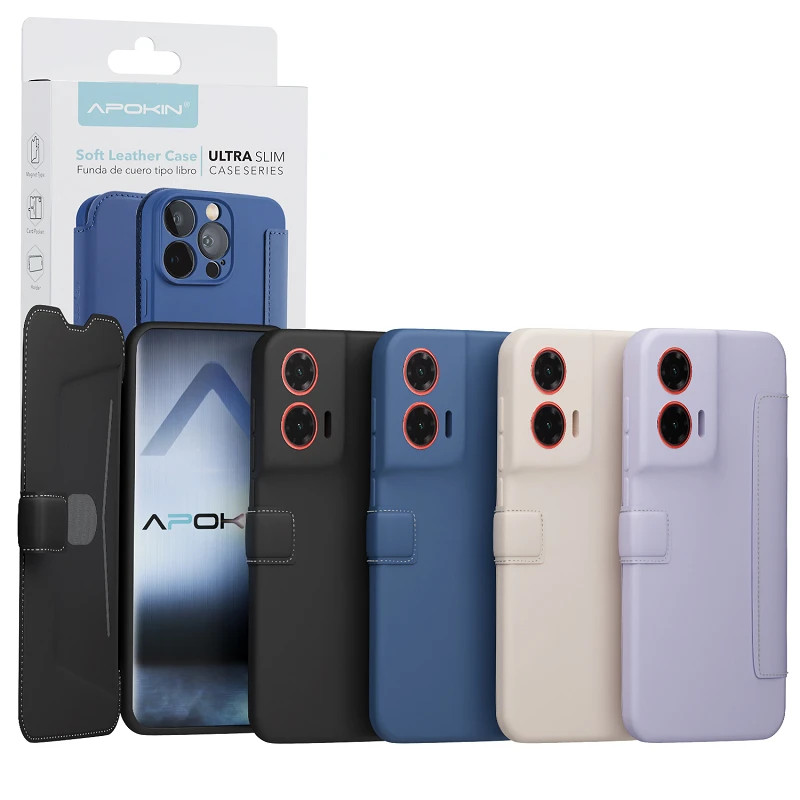 Funda de Tapa Silicona Suave para Moto G35 4-Colores