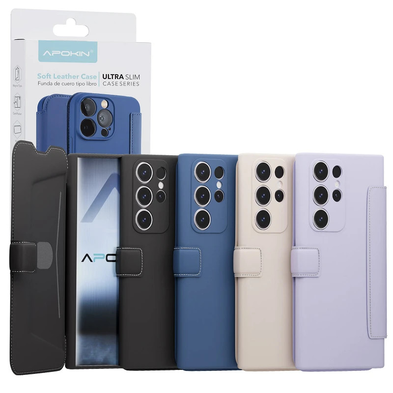 Funda de Tapa Silicona Suave para Samsung S25 Ultra 4-Colores