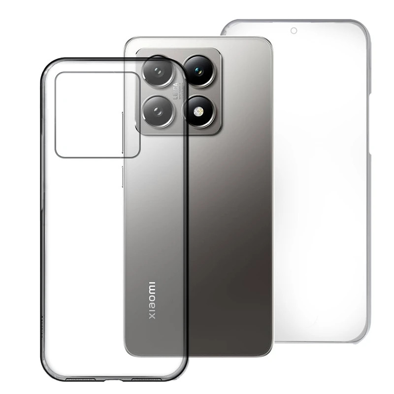Funda Doble Xiaomi Mi 14T Silicona Transparente Delantera y Trasera