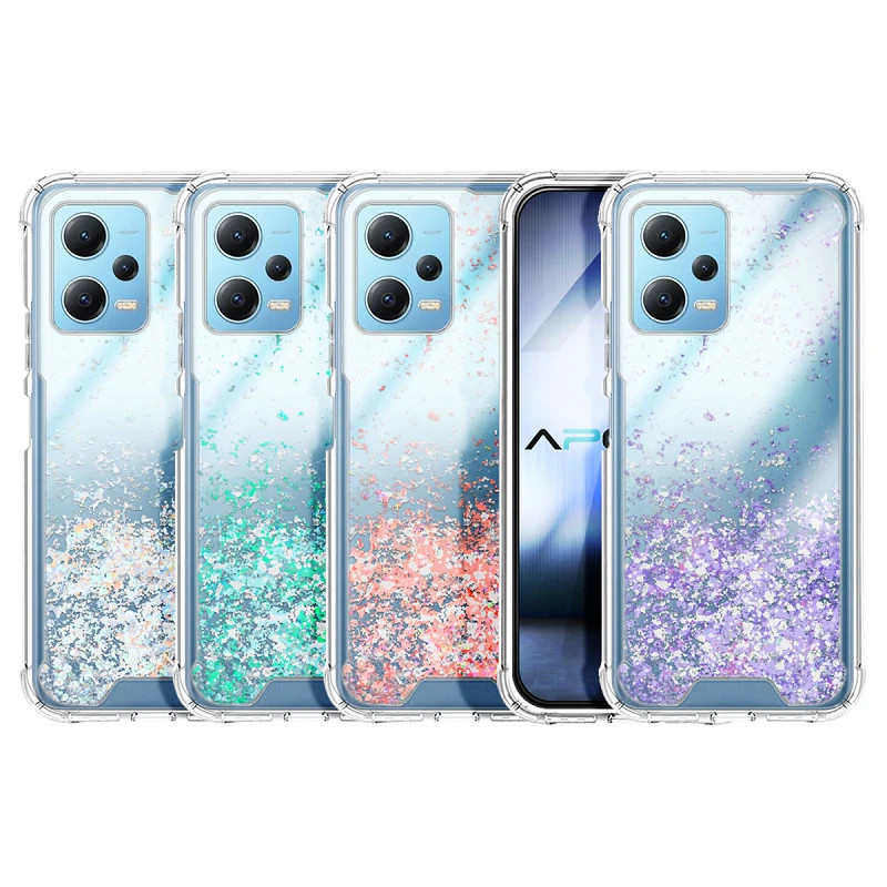 Funda Gel transparente purpurina Xiaomi Redmi Note 12 4G 4 -Colores