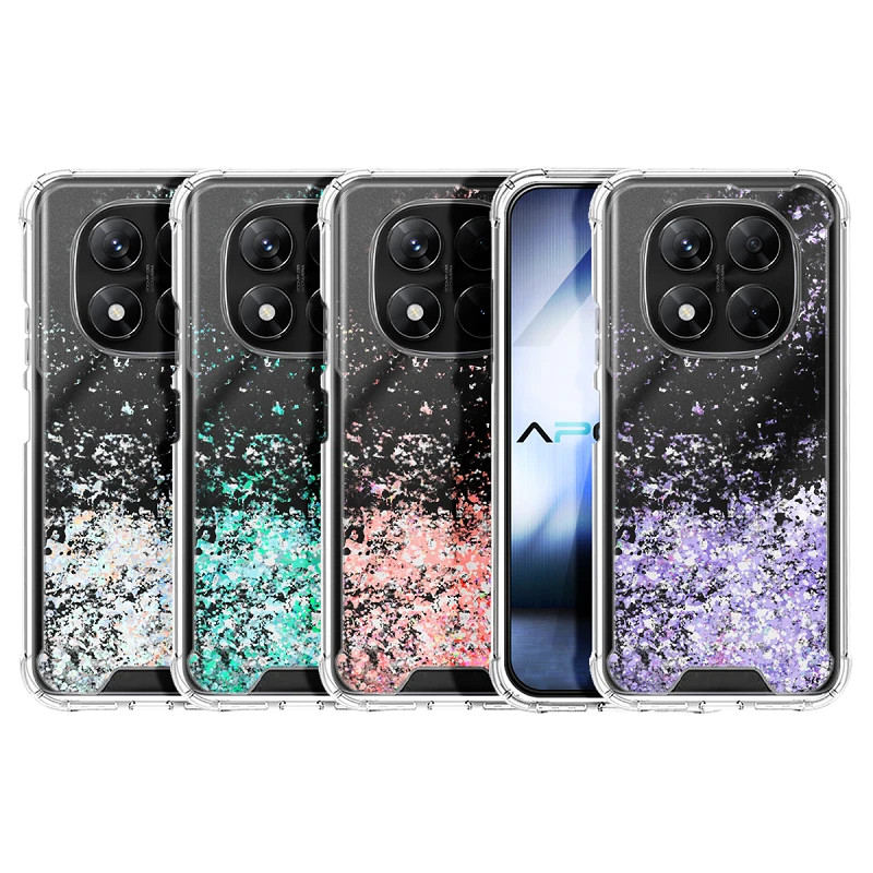 Funda Gel transparente purpurina Xiaomi Redmi Note 14 PRO 5G 4 -Colores