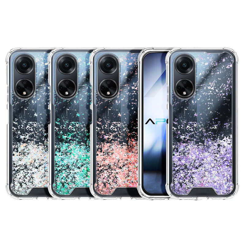 Funda Gel transparente purpurina Oppo A98 5G 4 -Colores