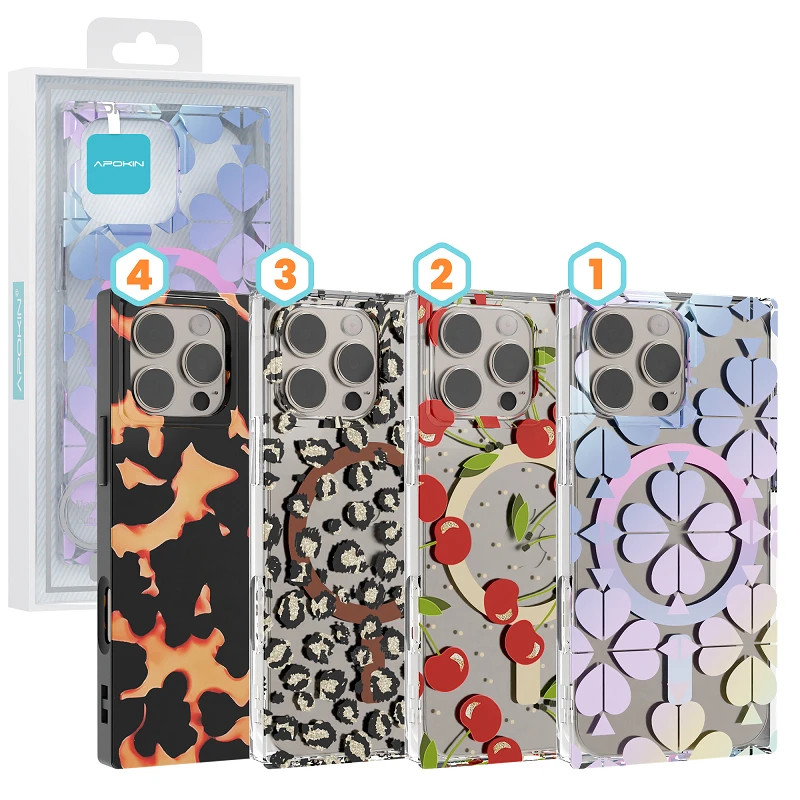 Funda Metalizada Magsafe con Dibujos iPhone 15 Pro