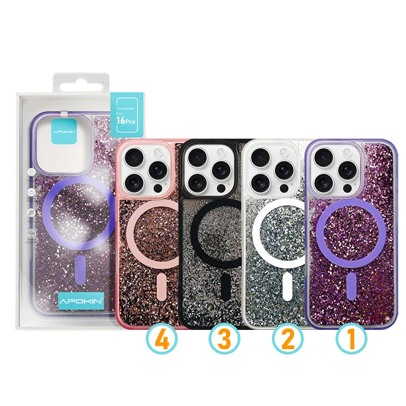 Funda Purpurina Magsafe de Dibujos iPhone 12/12 Pro