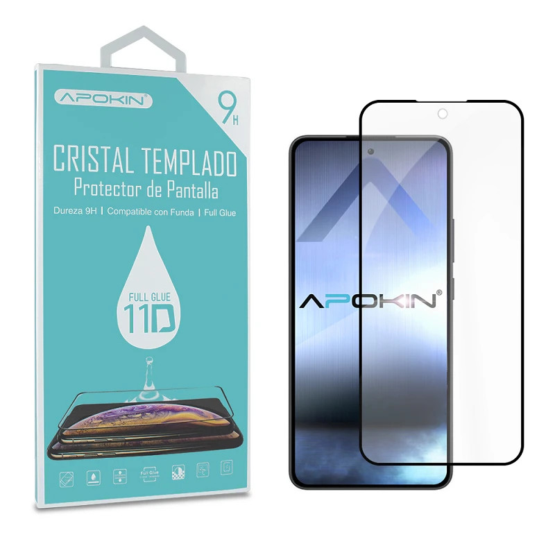 Cristal templado Full Glue 11D Premium Oppo Reno 13F Protector de Pantalla Curvo Negro