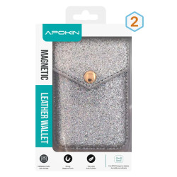 Tarjetero Cartera de Efecto Purpurina Compatible Magsafe 6-Colores