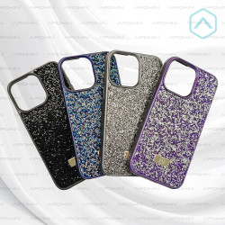 Funda Silicona con Cristales Diamante iPhone 16E - 4 Colores