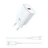 WIWU Wi-G006 A-C Cargador Rápido de 18W con Puerto USB-A