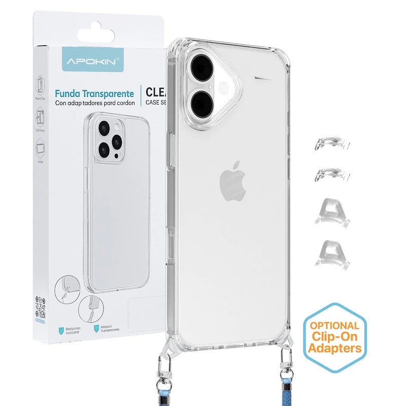 Funda 2en1 ClearStrap Transparente para iPhone 16e