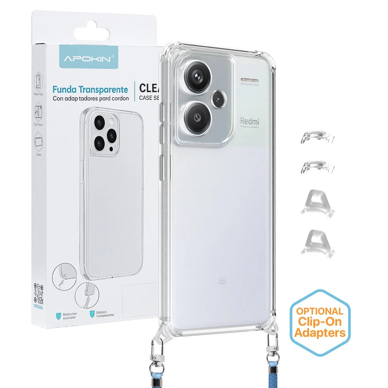 Funda 2en1 ClearStrap Transparente para Xiaomi Redmi Note 14 Pro 5G
