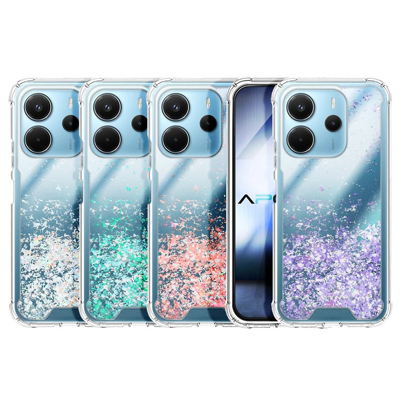 Funda Gel transparente purpurina Oppo A5 Pro 4 -Colores