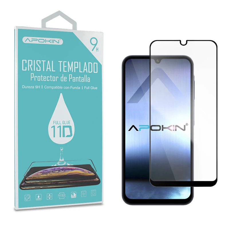 Cristal templado Full Glue 11D Premium Samsung Galaxy A06 rotector de Pantalla Curvo Negro
