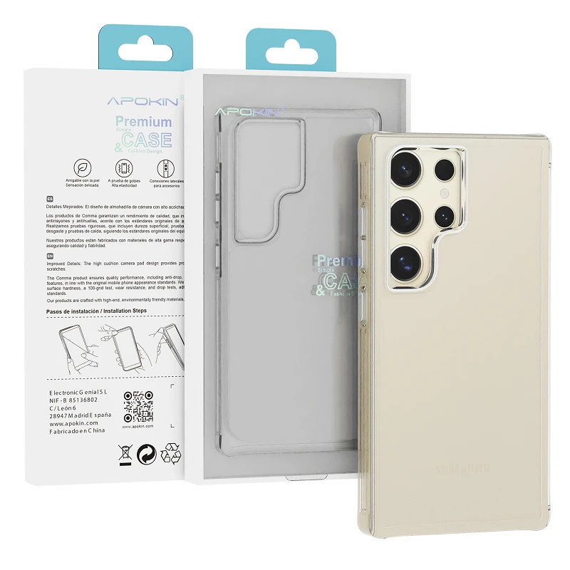 Funda Silicona Samsung S25 Ultra Transparente 3.3MM Extra Grosor