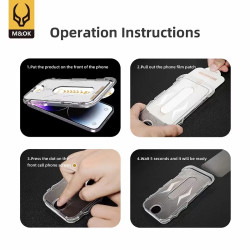 Cristal templado Auto Instalable Grade A+ iPhone 14 Pro MaxColor Negro