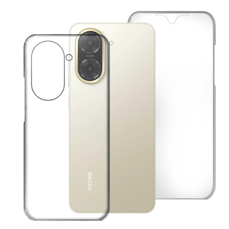 Funda Doble Xiaomi Redmi A5 Silicona Transparente Delantera y Trasera