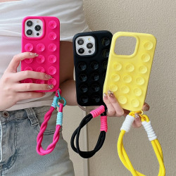 Funda Silicona Ventosa con Cordon para iPhone 16e 6-Colores