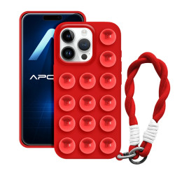 Funda Silicona Ventosa con Cordon para iPhone 14 Pro 6-Colores