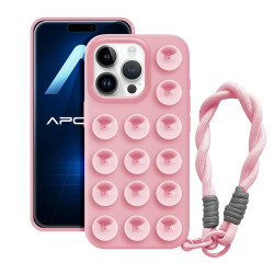 Funda Silicona Ventosa con Cordon para iPhone 14 Pro 6-Colores
