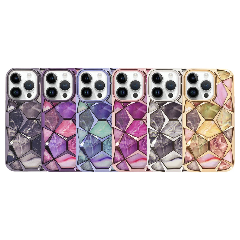 Funda Rombo Efecto Marmol iPhone 15 Pro Max Surtidos