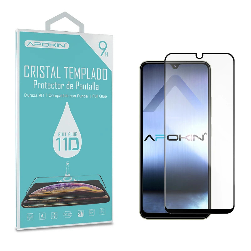 Cristal templado Full Glue 11D Premium Moto G05/G15 Protector de Pantalla Curvo Negro