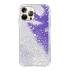 Funda Gel Transparente Purpurina Protección Cámara 3D iPhone 12 / 12 Pro 4 -Colores