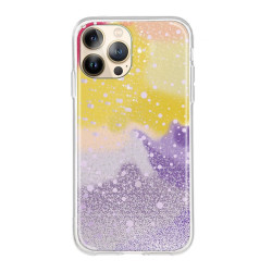 Funda Gel Transparente Purpurina Protección Cámara 3D iPhone 12 / 12 Pro 4 -Colores