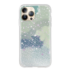 Funda Gel Transparente Purpurina Protección Cámara 3D iPhone 12 / 12 Pro 4 -Colores