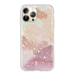 Funda Gel Transparente Purpurina Protección Cámara 3D iPhone 12 / 12 Pro 4 -Colores