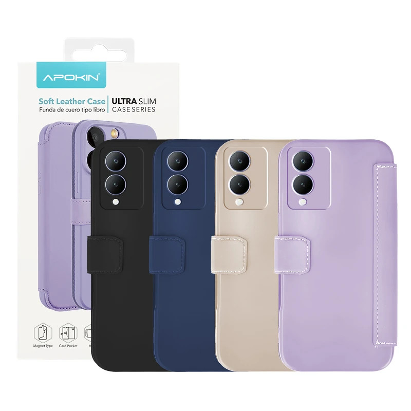 Funda de Tapa Silicona Suave para Vivo Y17S 4-Colores