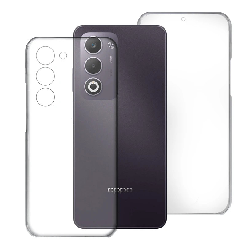 Funda Doble Oppo A5 5G Silicona Transparente Delantera y Trasera