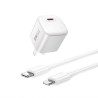 WIWU Cargador Nano PD 3.1A con Cable Lightning 30W WI-U006