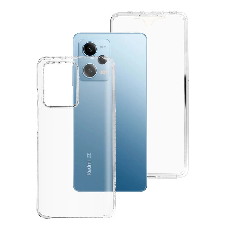 Funda Doble Xiaomi Redmi Note 12 Pro Plus Silicona Transparente Delantera y Trasera