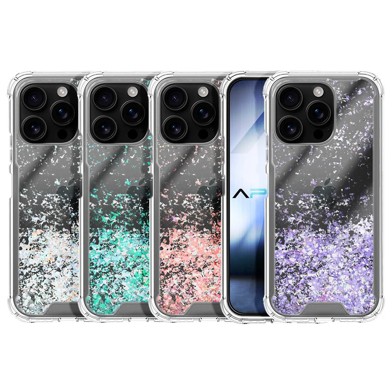 Funda Gel transparente purpurina iPhone 17 Pro Max 4 -Colores