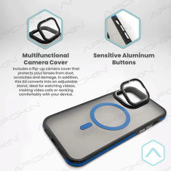 Funda Magsafe Smoked Con Cubre Camara iPhone 17 Air 3-Color