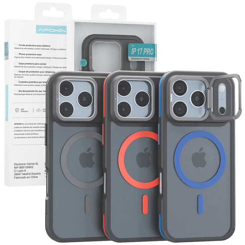 Funda Magsafe Smoked Con Cubre Camara iPhone 17 Pro 3-Color