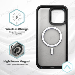 Funda Magsafe Smoked Con Cubre Camara iPhone 17 Pro Max 3-Color