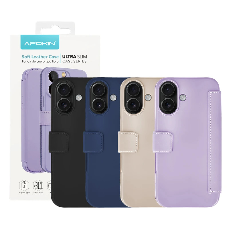 Funda de Tapa Silicona Suave para iPhone 17 4-Colores