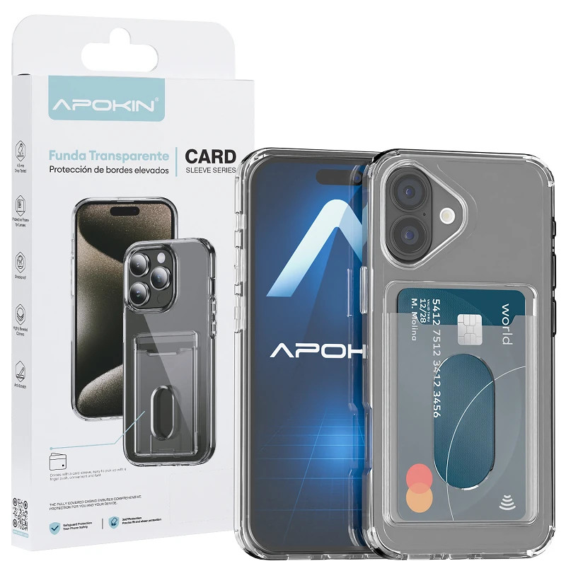 Funda Transparente con Tarjetero para iPhone 17