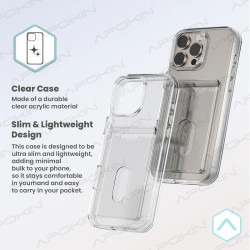 Funda Transparente con Tarjetero para iPhone 17 Pro